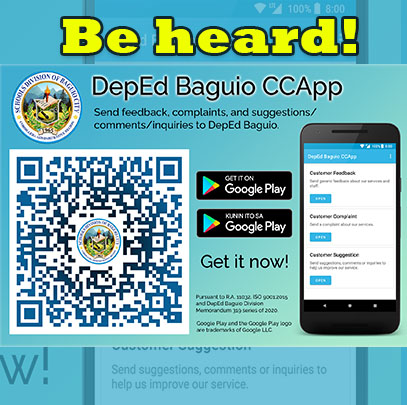 Schools Division Of Baguio City Welcome To The Official Website Of Deped Schools Division Of Baguio City